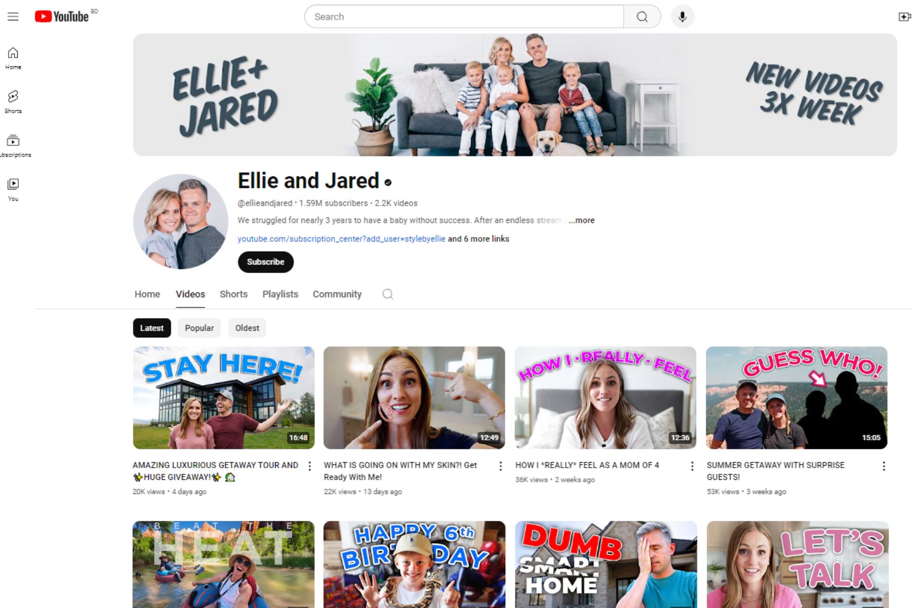 Ellie and Jared youtube