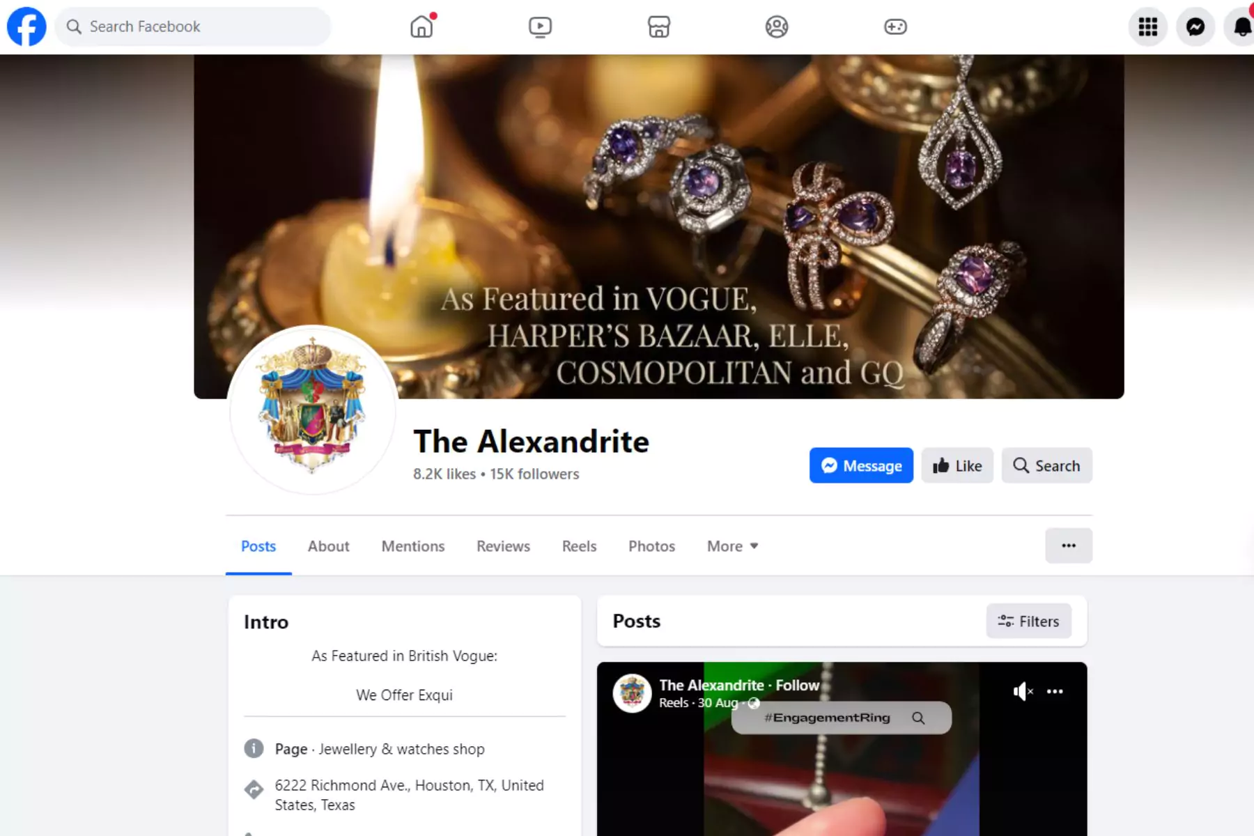 The Alexandrite facebook