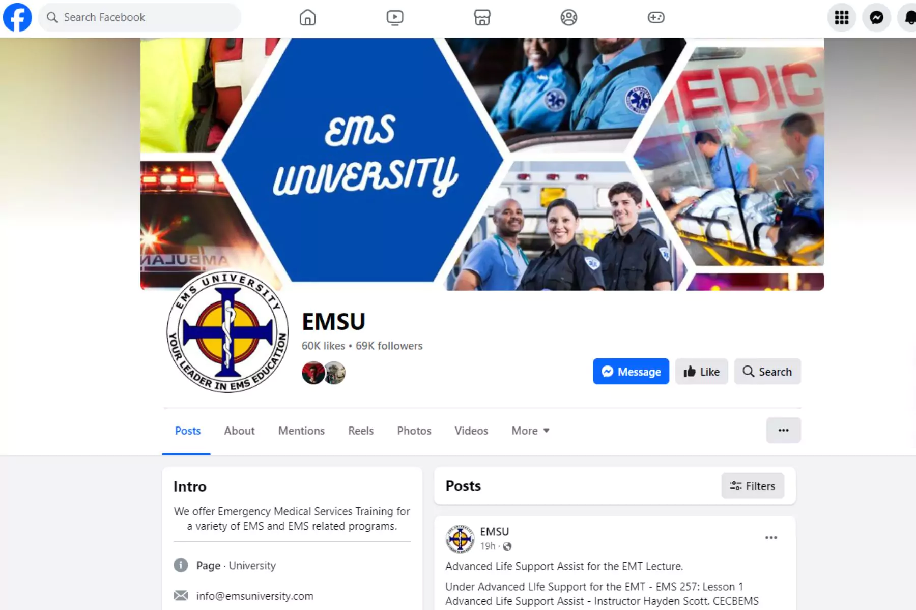 EMS University FB