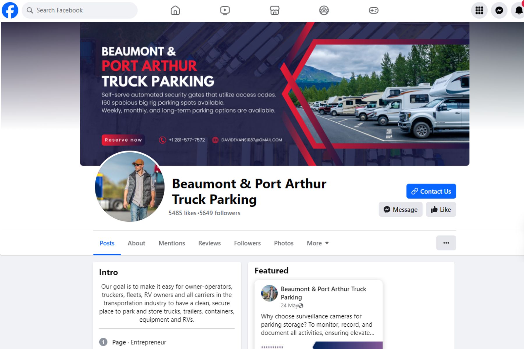 Beaumont & Port Arthur Truck Parking FB Page